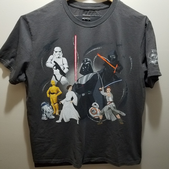 Star Wars Other - Disney Star Wars Gray 30th Anniversary Darth Vador Kylo Droids Men's 2XL Shirt